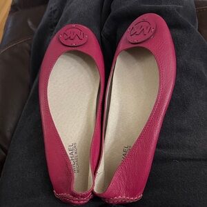 MICHAEL Michael Kors Fuchsia Leather Flats